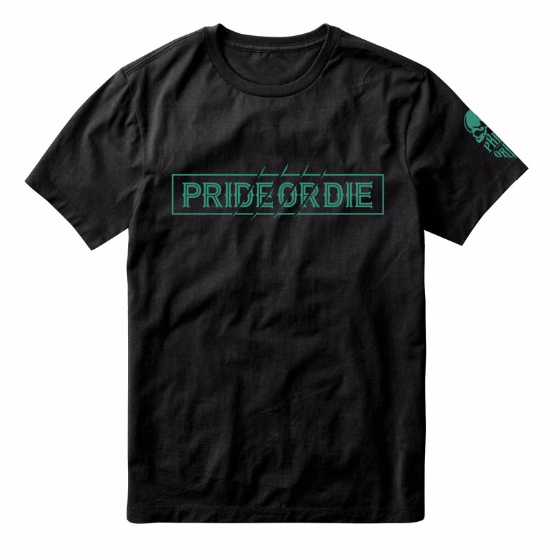 PRiDEorDiE Unleashed V2 T-Shirt -black